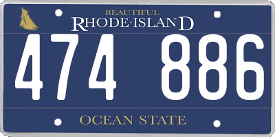 RI license plate 474886
