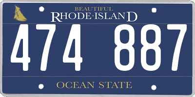 RI license plate 474887