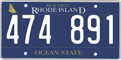 RI license plate 474891