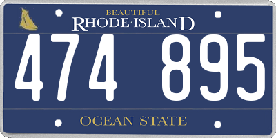 RI license plate 474895