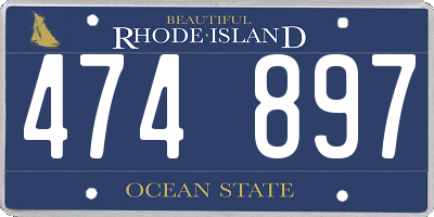 RI license plate 474897