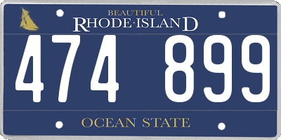 RI license plate 474899