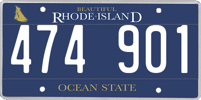 RI license plate 474901