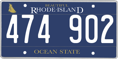 RI license plate 474902