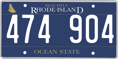 RI license plate 474904