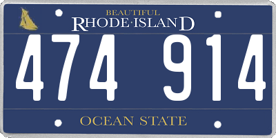 RI license plate 474914