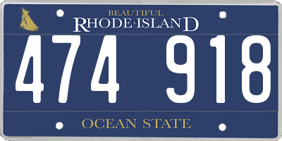 RI license plate 474918