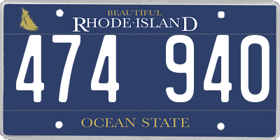 RI license plate 474940