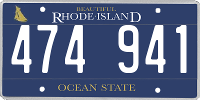 RI license plate 474941