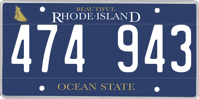 RI license plate 474943