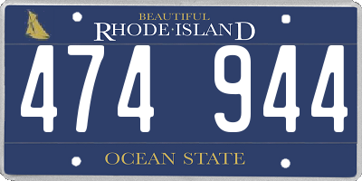RI license plate 474944