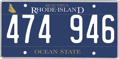 RI license plate 474946