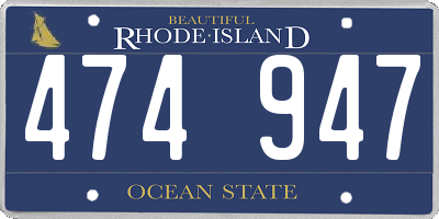RI license plate 474947