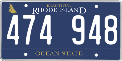 RI license plate 474948