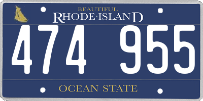 RI license plate 474955