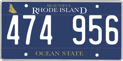 RI license plate 474956