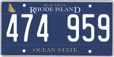 RI license plate 474959
