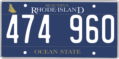 RI license plate 474960