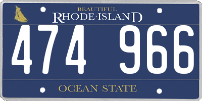 RI license plate 474966