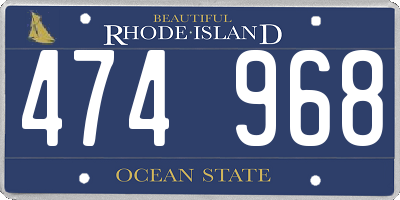 RI license plate 474968