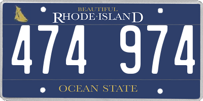 RI license plate 474974