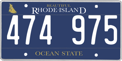 RI license plate 474975