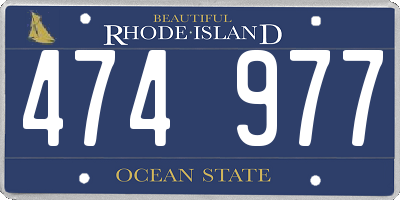 RI license plate 474977