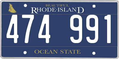 RI license plate 474991