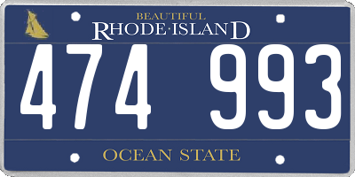 RI license plate 474993