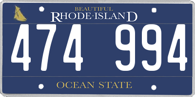 RI license plate 474994