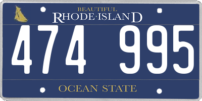 RI license plate 474995