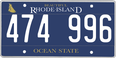 RI license plate 474996