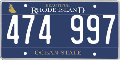 RI license plate 474997