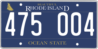 RI license plate 475004
