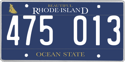 RI license plate 475013