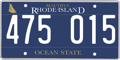 RI license plate 475015