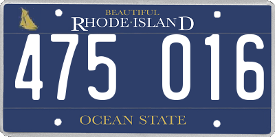RI license plate 475016