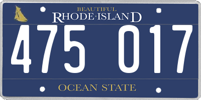 RI license plate 475017