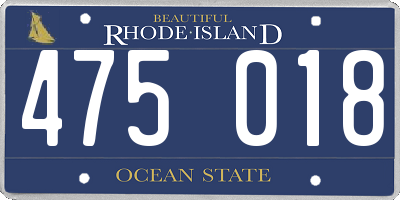 RI license plate 475018