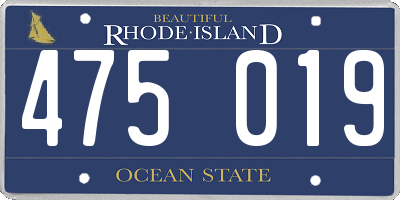RI license plate 475019