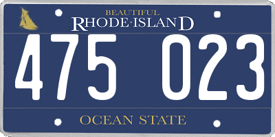 RI license plate 475023