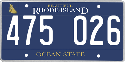 RI license plate 475026