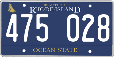 RI license plate 475028