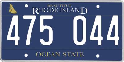 RI license plate 475044