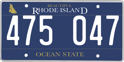 RI license plate 475047