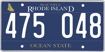 RI license plate 475048