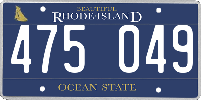RI license plate 475049