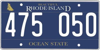 RI license plate 475050