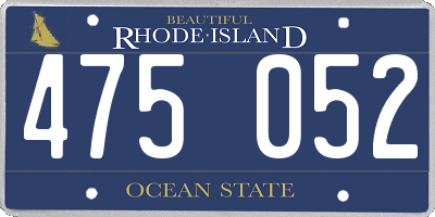 RI license plate 475052
