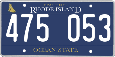 RI license plate 475053